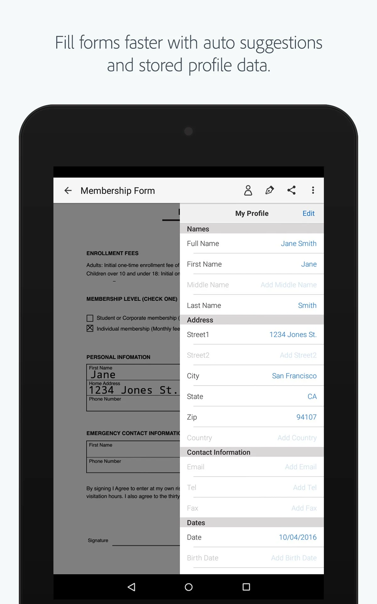 Adobe Fill & Sign screenshot